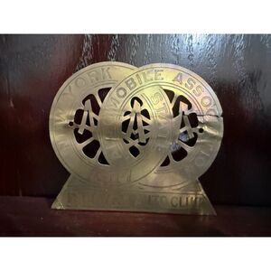 1917 New York Automobile Association Lice Plate Topper Palmyra Brass